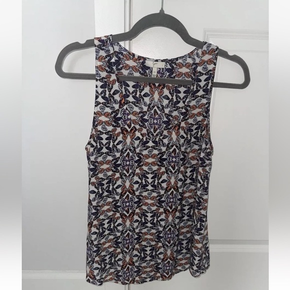 Joie Sleeveless Top Multi Butterfly pattern - Picture 2 of 5